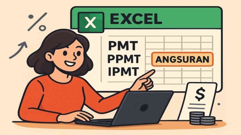 Rumus Excel PMT, PPMT, dan IPMT untuk Hitung Angsuran